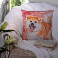 Akita Love Fabric Decorative Pillow BB9790PW1414