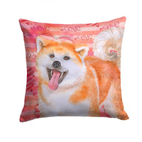 Akita Love Fabric Decorative Pillow BB9790PW1414