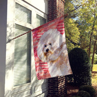 Bichon Frise #2 Love Flag Canvas House Size BB9792CHF