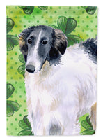 Borzoi St Patrick's Flag Canvas House Size BB9846CHF