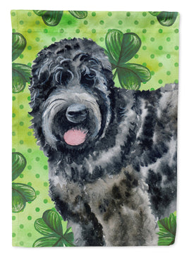 Black Russian Terrier St Patrick's Flag Garden Size BB9851GF