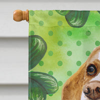 Beagle St Patrick's Flag Canvas House Size BB9860CHF