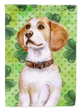 Beagle St Patrick's Flag Canvas House Size BB9860CHF