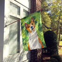 Basenji St Patrick's Flag Canvas House Size BB9866CHF