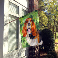 Basset Hound St Patrick's Flag Canvas House Size BB9878CHF