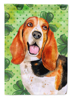 Basset Hound St Patrick's Flag Canvas House Size BB9878CHF