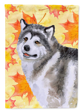 Alaskan Malamute Fall Flag Canvas House Size BB9899CHF