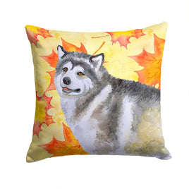 Alaskan Malamute Fall Fabric Decorative Pillow BB9899PW1414