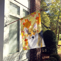 Pembroke Corgi Fall Flag Canvas House Size BB9903CHF