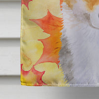 Pembroke Corgi Fall Flag Canvas House Size BB9903CHF