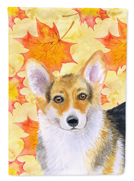 Pembroke Corgi Fall Flag Canvas House Size BB9903CHF