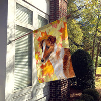 Smooth Fox Terrier Fall Flag Canvas House Size BB9908CHF