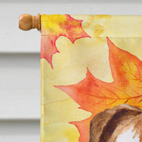 Smooth Fox Terrier Fall Flag Canvas House Size BB9908CHF