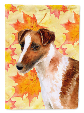 Smooth Fox Terrier Fall Flag Canvas House Size BB9908CHF