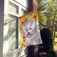 Bichon Frise Fall Flag Canvas House Size BB9909CHF