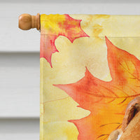 Fox Terrier Fall Flag Canvas House Size BB9911CHF