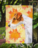 Fox Terrier Fall Flag Garden Size BB9911GF