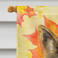 German Shepherd Fall Flag Canvas House Size BB9915CHF