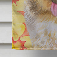 German Shepherd Fall Flag Canvas House Size BB9915CHF