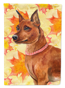 Miniature Pinscher Fall Flag Canvas House Size BB9917CHF