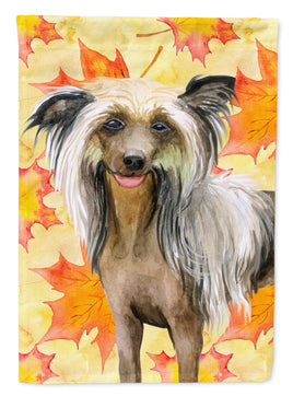 Chinese Crested Fall Flag Canvas House Size BB9920CHF