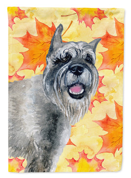 Schnauzer Fall Flag Canvas House Size BB9923CHF