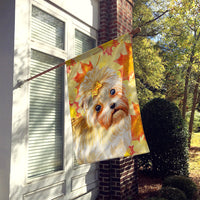 Morkie Fall Flag Canvas House Size BB9929CHF