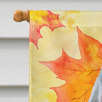 Weimaraner Fall Flag Canvas House Size BB9935CHF