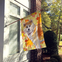 Shiba Inu Fall Flag Canvas House Size BB9939CHF