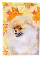 Pomeranian Fall Flag Canvas House Size BB9943CHF