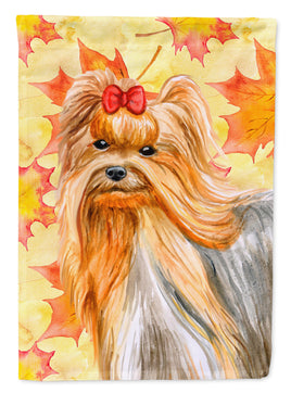 Yorkshire Terrier Fall Flag Garden Size BB9946GF