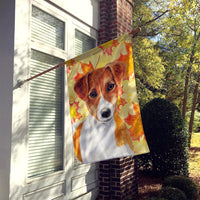 Jack Russell Terrier Fall Flag Canvas House Size BB9950CHF