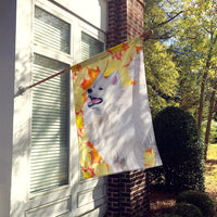 Samoyed Fall Flag Canvas House Size BB9952CHF