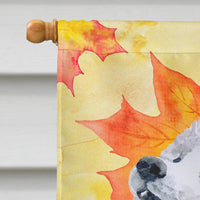 Samoyed Fall Flag Canvas House Size BB9952CHF