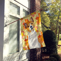 Basenji Fall Flag Canvas House Size BB9953CHF