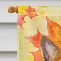 Basenji Fall Flag Canvas House Size BB9953CHF