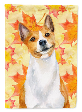 Basenji Fall Flag Canvas House Size BB9953CHF