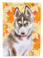 Siberian Husky Grey Fall Flag Garden Size BB9957GF