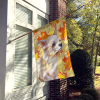 Chihuahua Leg up Fall Flag Canvas House Size BB9958CHF