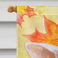 Chihuahua Leg up Fall Flag Canvas House Size BB9958CHF