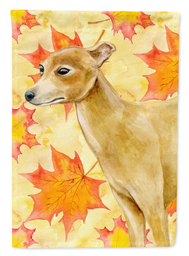 Italian Greyhound Fall Flag Canvas House Size BB9959CHF