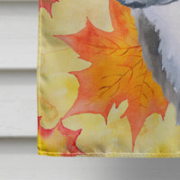 Newfoundland Puppy Fall Flag Canvas House Size BB9960CHF