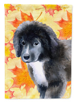 Newfoundland Puppy Fall Flag Canvas House Size BB9960CHF