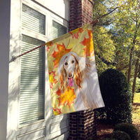 Afghan Hound Fall Flag Canvas House Size BB9963CHF