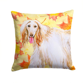 Afghan Hound Fall Fabric Decorative Pillow BB9963PW1414