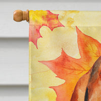 Basset Hound Fall Flag Canvas House Size BB9965CHF