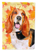 Basset Hound Fall Flag Canvas House Size BB9965CHF