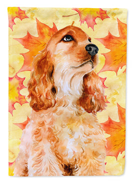 Cocker Spaniel Fall Flag Canvas House Size BB9967CHF