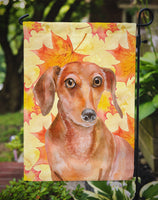 Red Dachshund Fall Flag Garden Size BB9968GF