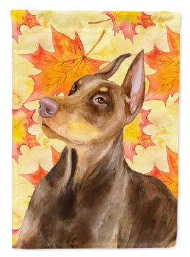 Doberman Pinscher Fall Flag Canvas House Size BB9970CHF